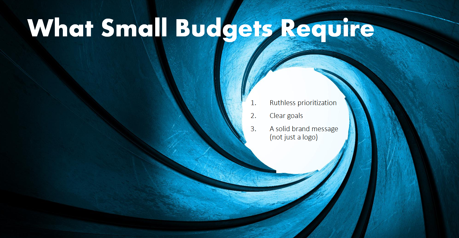 CCM&A tells small businesses what small budgets require.